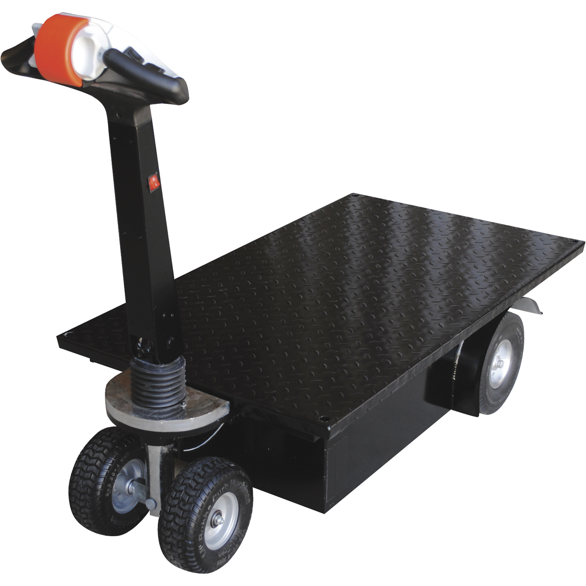 Vestil Steel Traction-Drive Cart Platform - 59in. x 28in. x 44in., 750-Lb. Capacity, Electric Drive Motor, Black, Model# NE-CART-1